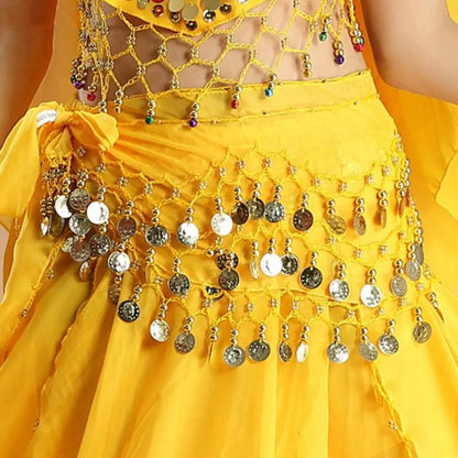 Belly Dance Hip Scarf with Gold Coins