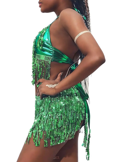 Rave Festival Shiny Fringe Set