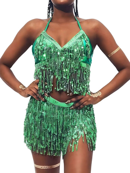 Rave Festival Shiny Fringe Set